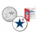DALLAS COWBOYS - Retro Logo - Texas US Quarter Colorized Coin Football NFL - Officially Licensed