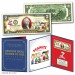 PEANUTS - Charlie Brown & Gang Genuine Legal Tender U.S. $2 Bill in Large Collectors Folio Display 