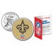 NEW ORLEANS SAINTS NFL Louisiana US Statehood Quarter Colorized Coin  - Officially Licensed