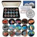 SALTWATER FISH Aquarium Tank JFK Kennedy Half Dollars U.S. COMPLETE 15-Coin Set with Display BOX