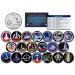 SPACE SHUTTLE PROGRAM MAJOR EVENTS - Colorized Florida Quarters US 20-Coin Set - NASA