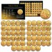COMPLETE SET of ALL 56 Statehood State U.S. Quarters Coins (1999 to 2009) * 24K GOLD PLATED *