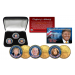 Donald Trump, Melania Trump & Mike Pence 3-Coin Colorized 24K Gold Plated Washington DC Quarter Set with Display Box 