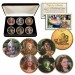 WIZARD OF OZ Kansas US State Quarter 24K Gold Plated 6-Coin Set with Display BOX - Officially Licensed