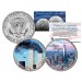 WORLD TRADE CENTER 9/11 Colorized JFK Half Dollar U.S. 2-Coin Set NEVER FORGET WTC
